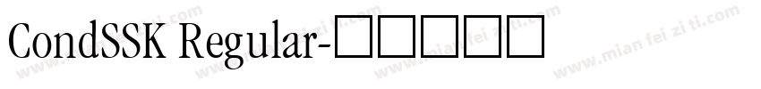 CondSSK Regular字体转换